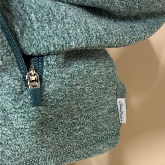 Eddie Bauer Sea Green Fleece Full Zip Sweater / Jacket; Cozy; Size:  XS - Picture 5 of 9